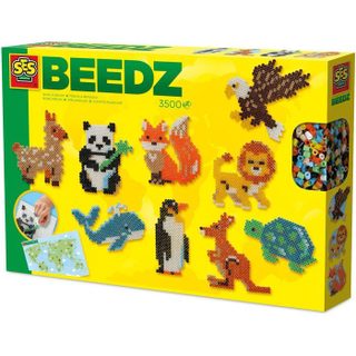 Perles à repasser - SES CREATIVE - Animaux du monde - Beedz - Kit créatif enfant - Activité éducative géographie - Age : 5+