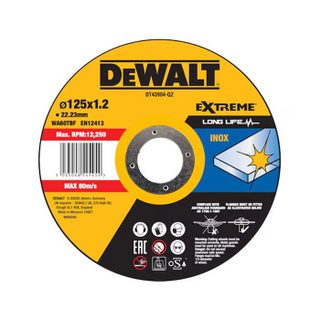 Disque à tronçonner - DeWALT - DT43904 - 125x22 2mm - Grain doxyde daluminium - Haute performance