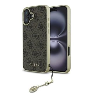Coque Guess Hardcase 4G Charms Collection pour iPhone 16 Plus - Brown