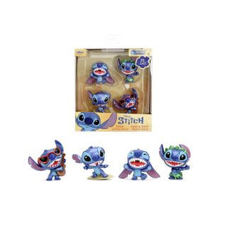 Jada - Stitch 6 Cms - Set De 4 Pièces - Coffret De 4 Figurines Métal - 4 Versions Du Personnage - Licence Officielle - Dès 8 ans