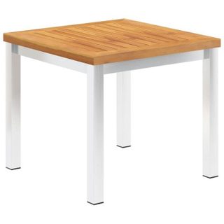 vidaXL Table dAppoint de Jardin Table Basse de Piscine Table dAppoint de Patio Extérieur 45x45x38 cm Acier Inoxydable 46492