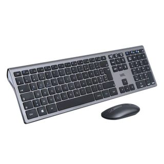 Pack 2 en 1 - We - Clavier et Souris - Sans fil - Gris - Noir