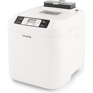 Machine à pain HKOENIG - BAKE340 - 12 programmes - 3 niveaux de cuisson - Jusquà 800g de pain - 550W - Blanc