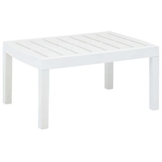 Vidaxl Table de jardin Blanc 78x55x38 cm Plastique