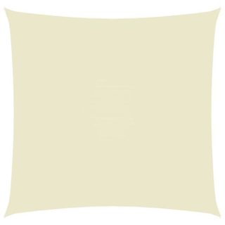Vidaxl Voile de parasol tissu oxford carré 5x5 m crème