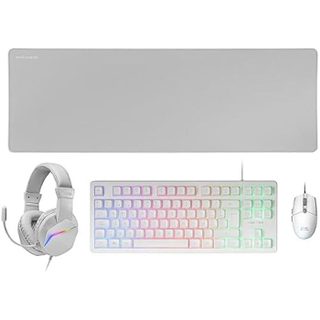 Mars Gaming MCP-RGB3 Ensemble Clavier Gaming Fixe RGB + Souris Gaming RGB Flow 3200 DPI + Casque Over-Ear RGB + Tapis de Souris