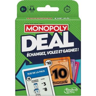 Monopoly Deal jeu de cartes rapide pour 2 à 5 joueurs jeux de société amusants pour la famille et les enfants 2 à 5 joueurs 15 m
