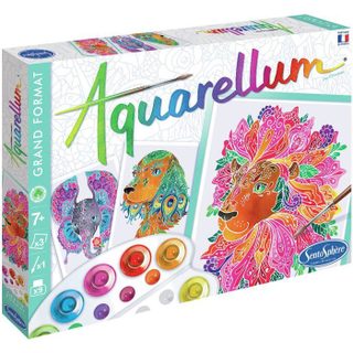 Peinture aquerelle - SENTOSPHERE - Aquarellum - Chimères - 9 couleurs - 3 tableaux - Sertissage sur papier Vélin - Dès 7 ans