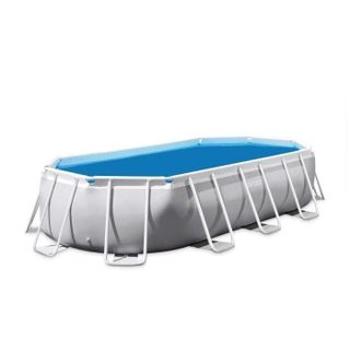 Bâche à bulles pour piscine ovale Intex UTF00148 - 4 00m x 2 00m - Bleu - 120 microns
