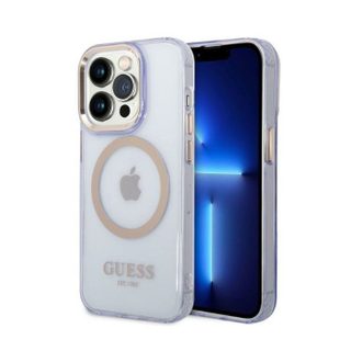Coque Guess MagSafe violette pour iPhone 14 Pro