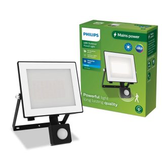 Projecteur extérieur avec capteur - Philips - 30W - 5000 K - Blanc froid - IP65 - Montage mural - LED - 18.8x15.8x6 cm