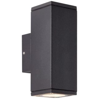 Applique murale extérieure - BRILLIANT - HALLY - Métal et verre - Anthracite - GU10 LED - 2x 10 W IP44