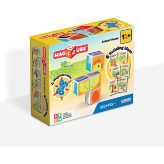 Blocs magnétiques - GEOMAG - Magicube 132 - 7 pièces - Animaux imprimés - Cartes incluses