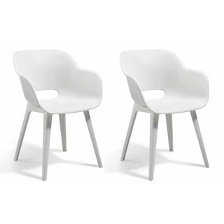 Chaises dextérieur Akola - Keter - Blanc - Résine - Contemporain - Robuste et léger