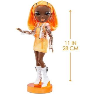 Rainbow High S23 Fashion Doll - Poupée 27 cm Michelle St Charles (Orange Fluo) - 1 tenue 1 paire de chaussures et des accessoires