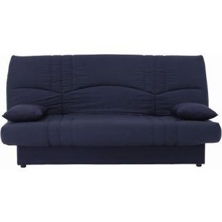 Canapé convertible clic clac 3 places - Tissu Bleu foncé - L 190 x P 92 cm - DREAM - Style Contemporain