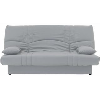Canapé convertible clic clac 3 places - Tissu Gris clair - L 190 x P 92 cm - DREAM - Style Contemporain