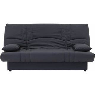 Canapé convertible clic clac 3 places - Tissu Gris anthracite - L 190 x P 92 cm - DREAM - Style Contemporain