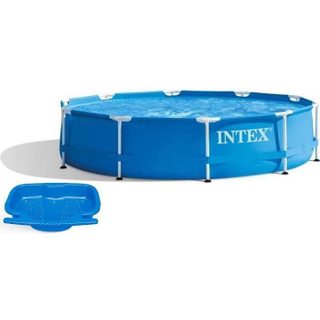 Kit piscinette metal frame ronde tubulaire (ø)305 x (h)076m et pédiluve