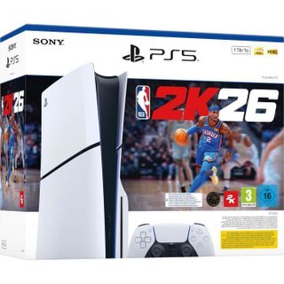 Pack PS5 Standard (avec lecteur CD) : Console PlayStation 5 (Modèle Slim) + NBA 2K26 (code dans la boite)