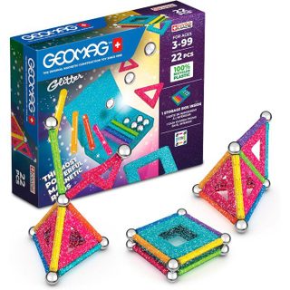 Jeu de construction magnétique - GEOMAG - Glitter Panels Recycled 22 pièces - Paillettes - Écologique - Créatif