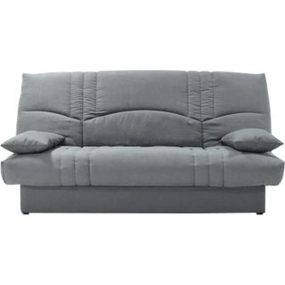 Clic clac 3 places THELMA - Tissu Soro gris moyen - Couchage 125x190 cm - L190 x P92 x H96 cm