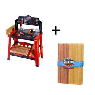 Little Tikes - Kit de Construction Créatif - Établi de Construction -  Set Bois 6 Pièces - Dès 3 ans