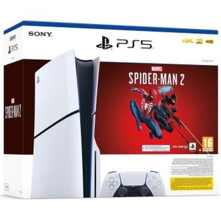 Pack PS5 Standard (avec lecteur CD) : Console PlayStation 5 (Modèle Slim) + Marvels Spider-Man 2 (code dans la boîte)