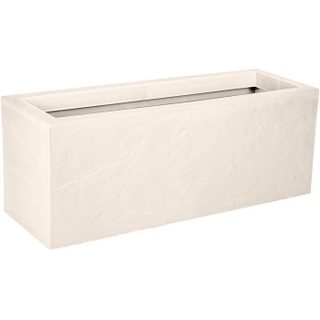EDA VOLCANIA UP Pot de fleurs Beige calcite avec zone de rétention d'eau Dimensions 79,5 x 29,5 x 29,5 cm - Volume 57 L