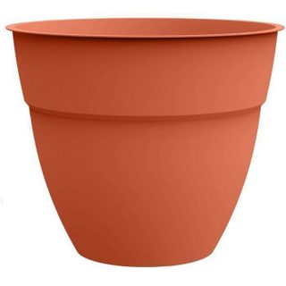 Pot de fleurs Rond - Ø 50 cm - EDA - OSAKA - 56 8 L - Intérieur/Extérieur - Ø 52 x H. 42 9 cm - Orange Terre Battue