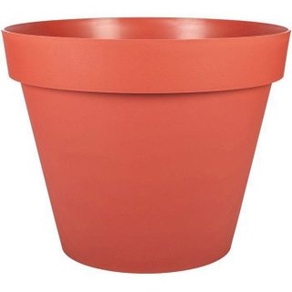 Pot de fleurs - TOSCANE - Plastique - Orange Terre Battue - Rond - Ø47 5xH40cm - 43L - EDA