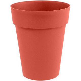 EDA - Pot de fleurs Rond mi-haut - Toscane - Ø 44 x 53 cm - Intérieur / Extérieur - 50 L - Orange Terre Battue