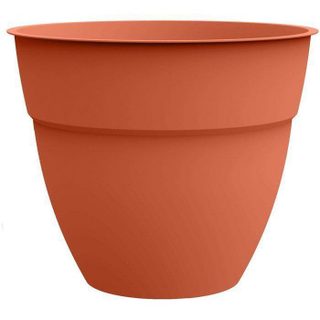 Pot de fleurs Rond - Ø 40 cm - EDA - OSAKA - 28 3 L - Intérieur/Extérieur - Ø 41 x H. 34 3 cm - Orange Terre Battue
