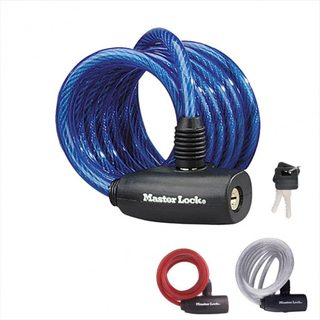 Câble antivol MASTER LOCK, L.1.8 m x Diam.8 mm