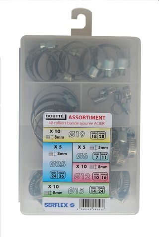 Lot de 40 colliers bande ajourée BOUTTE