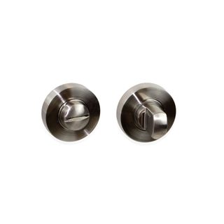 5 jeux rosace de condamnation, rosace ronde pour porte intérieur, Ø 35 mm, Nickel satiné