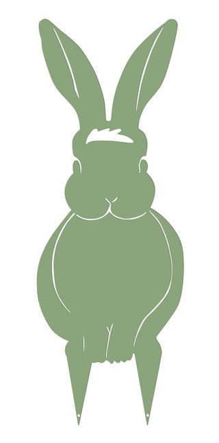 Figurine à piquer en forme de lapin 17x43,5cm - vert pâle