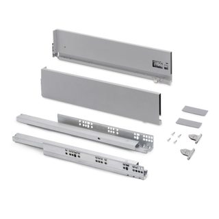 Tiroir extérieur Vertex avec réglages 3D hauteur 131mm -  40kg -  profondeur 450mm -  Acier -  Peint en blanc