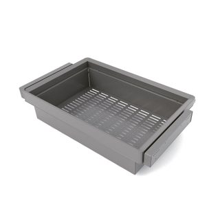 Kit panier métallique et rack ajustable Quartz pour armoires -  glissières extension totale et à fermeture douce -  Module 80cm
