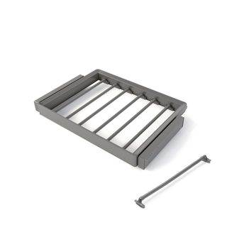 Kit de porte-pantalon à 7tringles et rack ajustable Quartz pour armoires -  glissières extension totale et à fermeture douce -