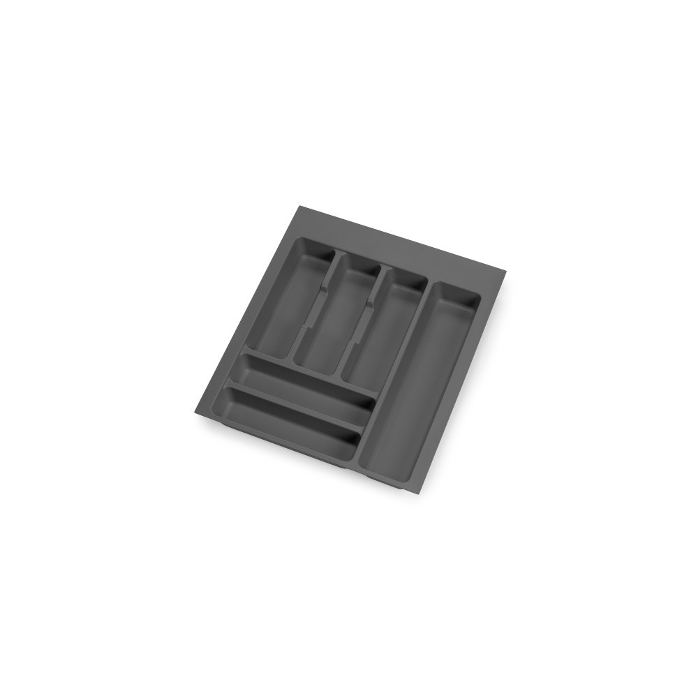 range-couverts Optima pour tiroir universel -  module 450mm -  Plastique -  Gris antracite