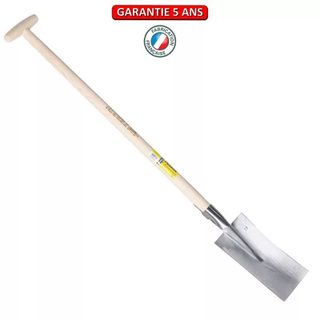 Louchet Nord de 28 cm - manche béquille tournée 91 cm