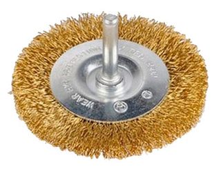 Brosse métallique rotative laiton plate Ø 75 mm