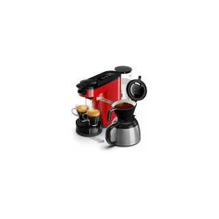 PHILIPS Cafetière 7 tasses Rouge - Senseo Switch - HD6592.85