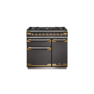 Cuisinière FALCON ELISE LUXE 90 Mixte Ardoise/Laiton Antique - ELS90DFSL/AB-EU