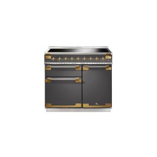 Cuisinière FALCON ELISE LUXE 100 Induction Ardoise/Laiton Antique ELS100EISL/AB-EU