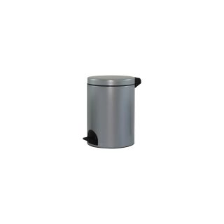 ROSSIGNOL Poubelle à pédale 14 L Gris Métal - Élora