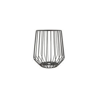 POINT VIRGULE Corbeille à fruits haute 23.4 cm Noire - Wire