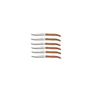 JEAN DUBOST Coffret 6 couteaux à steak Laguiole - Chêne PEFC