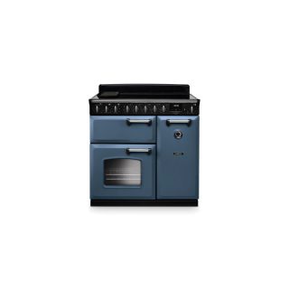 FALCON piano de cuisson classic deluxe 90 cm NGC table induction roche bleue chrome